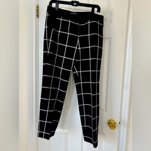 Express Columnist Pants. Size 10. Black and white plaid window pane